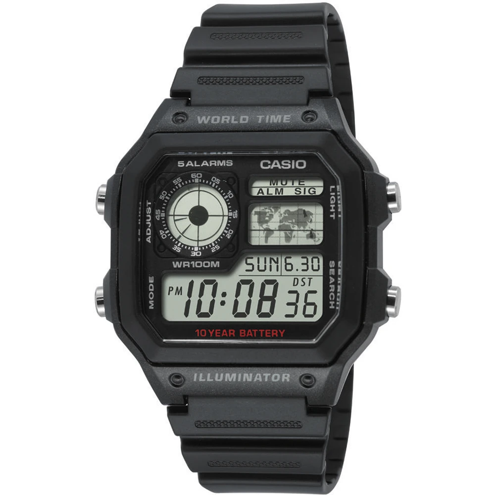 Casio Collection AE-1200WH-1AVEF World Time Watch 3 Casio Collection AE-1200WH-1AVEF World Time Watch