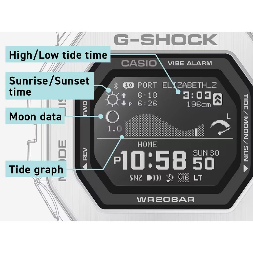 G-Shock Classic Style GBX-100TT-8ER G-Lide Watch 11 G-Shock Classic Style GBX-100TT-8ER G-Lide Watch - Image 9